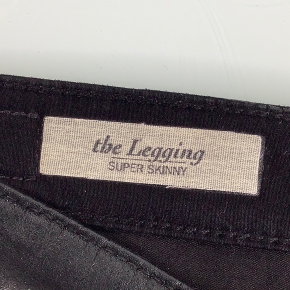 AG Adriano Goldschmied The Legging Super Skinny distressed Vegan Leather SZ 26 R - Picture 10 of 16